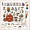 200PCS Cottagecore Stickers Junk Journal Supplies (200pcs Cottagecore Stickers) 1 x 1 x 0.1 inches